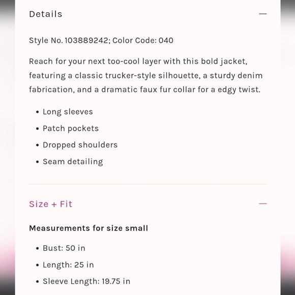 Free People Opal Swing Faux Fur Collar Denim Swing - Picture 4 of 4